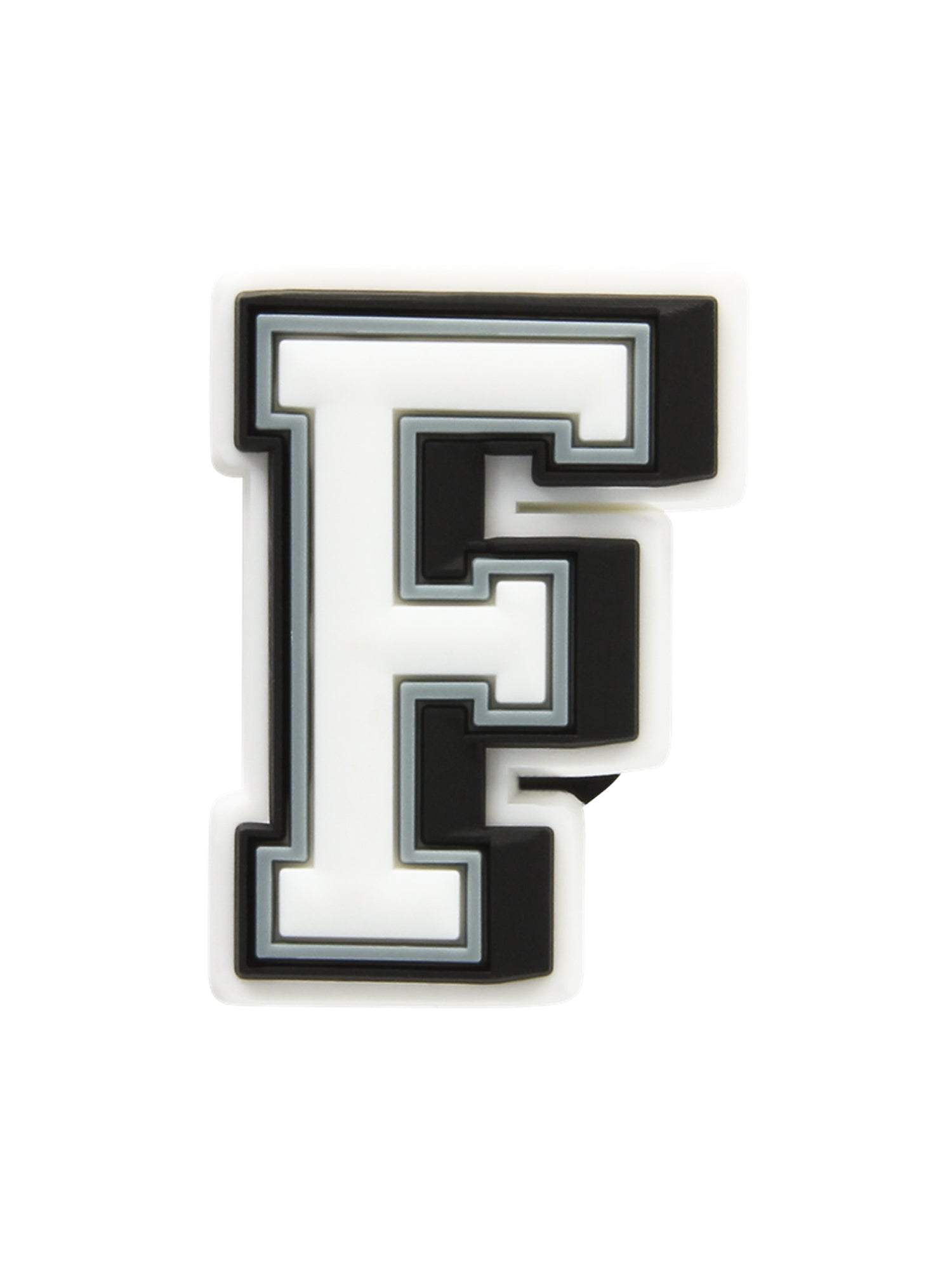 Crocs Jibbitz Letter F Shoe Charms - Personalize Your Crocs with Alphabet Charms for Kids & Adults - Perfect for School, Work, and Everyday Fashion