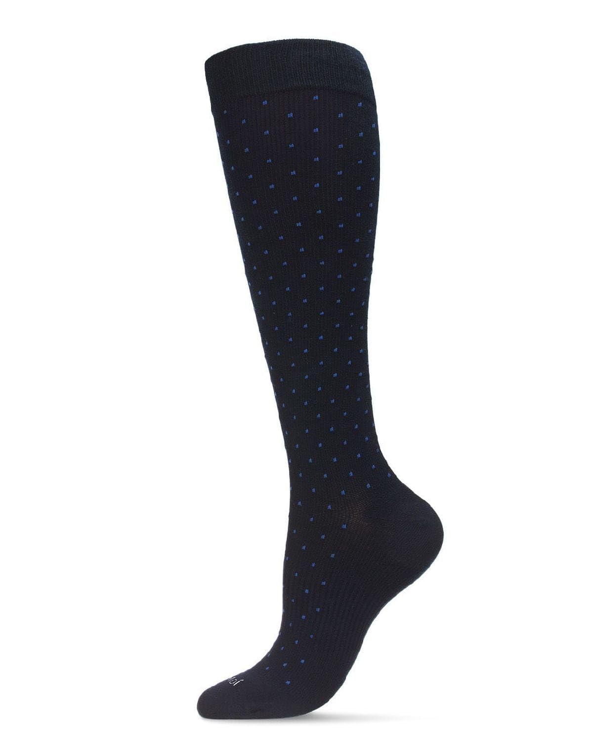 MeMoi Unisex Swiss Dot Cotton Blend 15-20mmHg Graduated Compression Socks for Circulation & Travel - Comfortable Support Socks for Running, Nursing & Long Flights