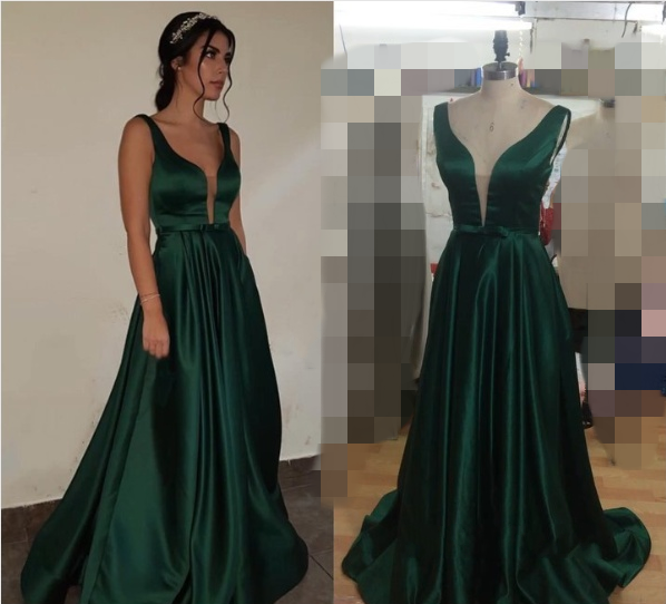 Elegant Green A-Line Prom Dresses for Women - Sleeveless Evening Gowns for Homecoming, Party & Special Occasions