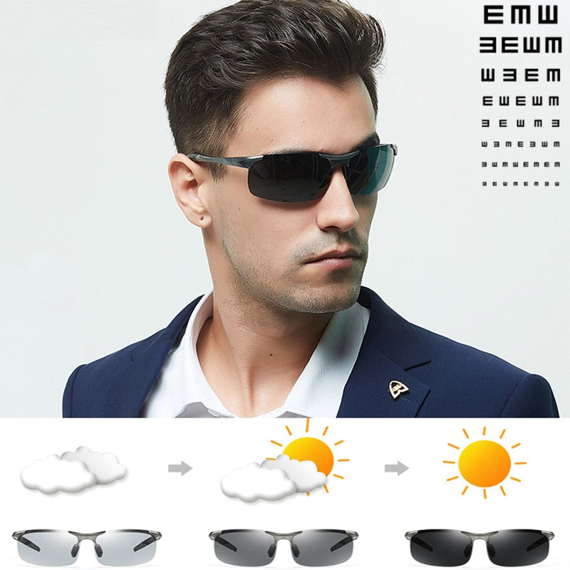Aidien Unisex Full Rim Rectangle Aluminum Magnesium Reading Glasses & Sunglasses B8177 - Lightweight Eyewear for Reading, Driving, and Outdoor Activities