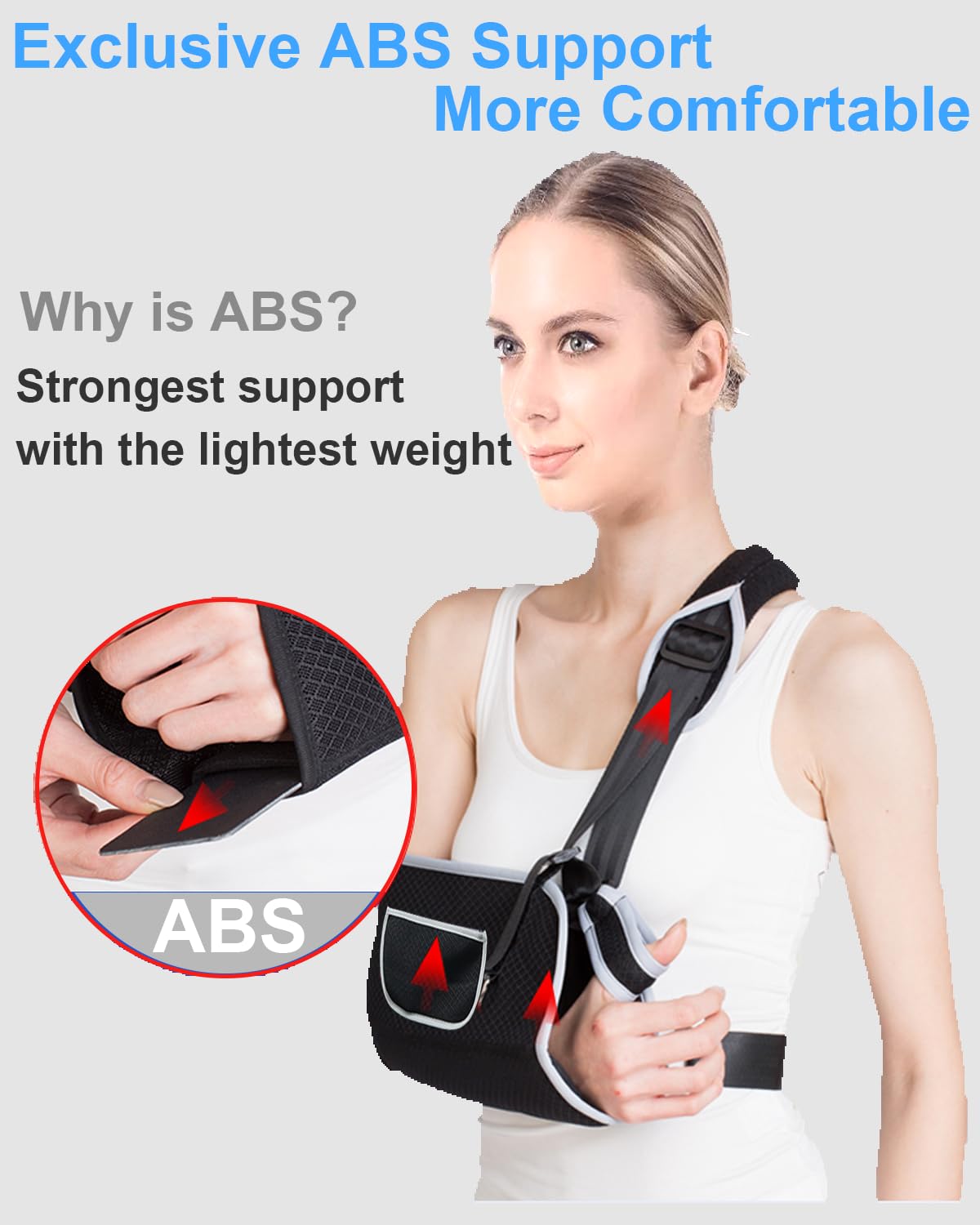 Medical Arm Sling Shoulder Immobilizer - Rotator Cuff Support Brace with Pocket for Shoulder & Arm Injuries (Left/Right, Men/Women) - Ideal for Dislocations, Fractures & Strains - Perfect for Post-Surgery Recovery & Sports Injury Rehabilitation (Medium Size)