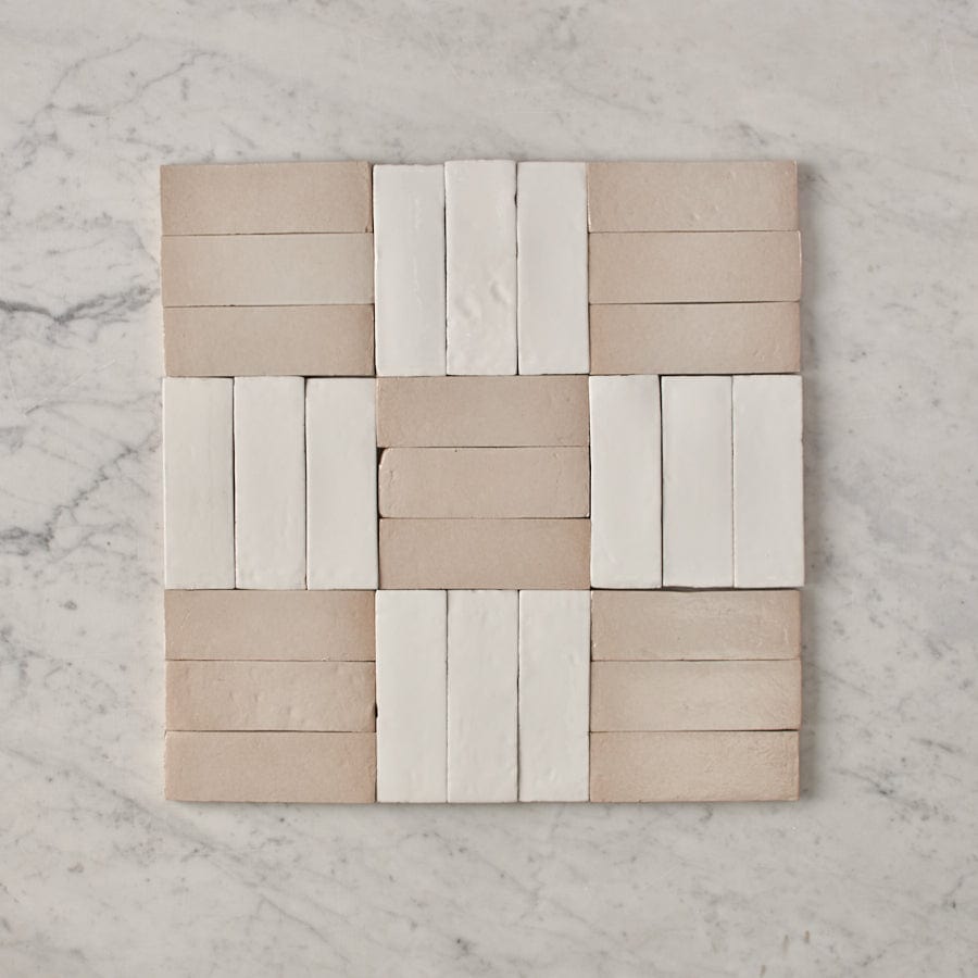 Noosa Gloss Zellige White Tile - Premium Ceramic Wall & Floor Tile for Bathroom, Kitchen Backsplash & Shower Renovation