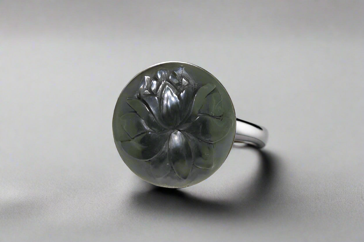 Elegant Floral Horn & Silver Circle Ring for Women - Boho Chic Jewelry for Parties, Weddings & Everyday Wear