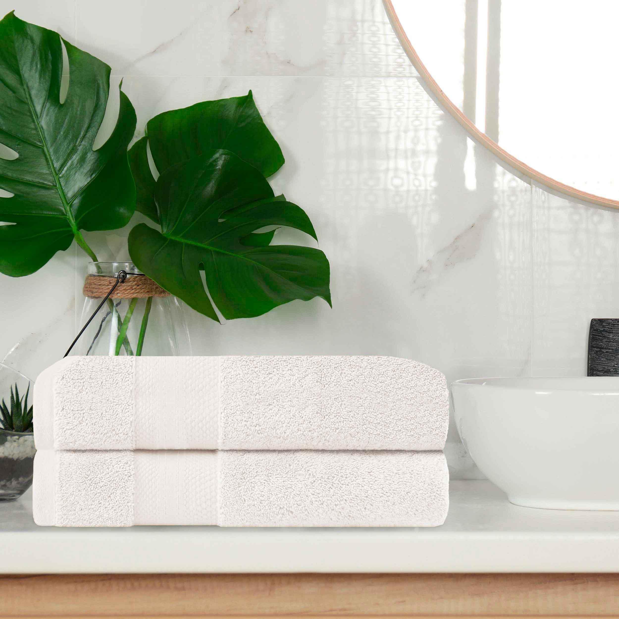 Premium 2-Piece Turkish Cotton Bath Towel Set - Ultra Soft, Highly Absorbent & Quick-Drying - Perfect for Spa, Bathroom & Luxury Home Use