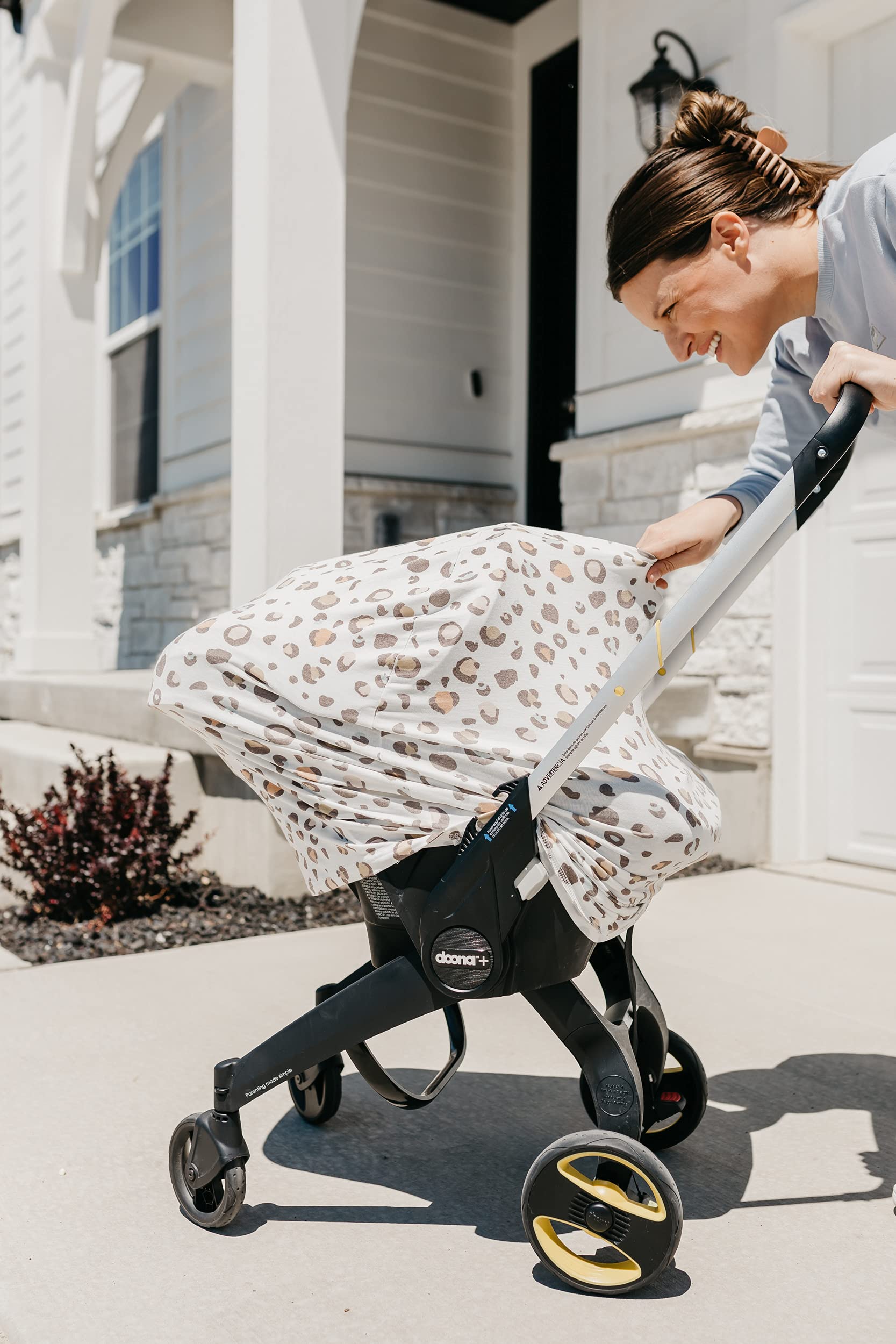 Millie Multi-Use Stretch Cover for Car Seat, Nursing & Stroller - Breathable All-Season Fabric with Stylish Designs | Perfect for Baby Travel, Breastfeeding Privacy & Stroller Shade Protection