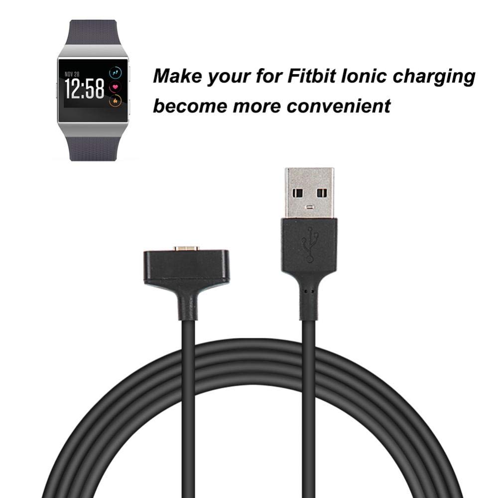 Original Fitbit Ionic Charger Replacement - USB Charging Cable Compatible with Fitbit Ionic Smartwatch | Fast Charging Sync Data | Perfect for Home, Office & Travel Use