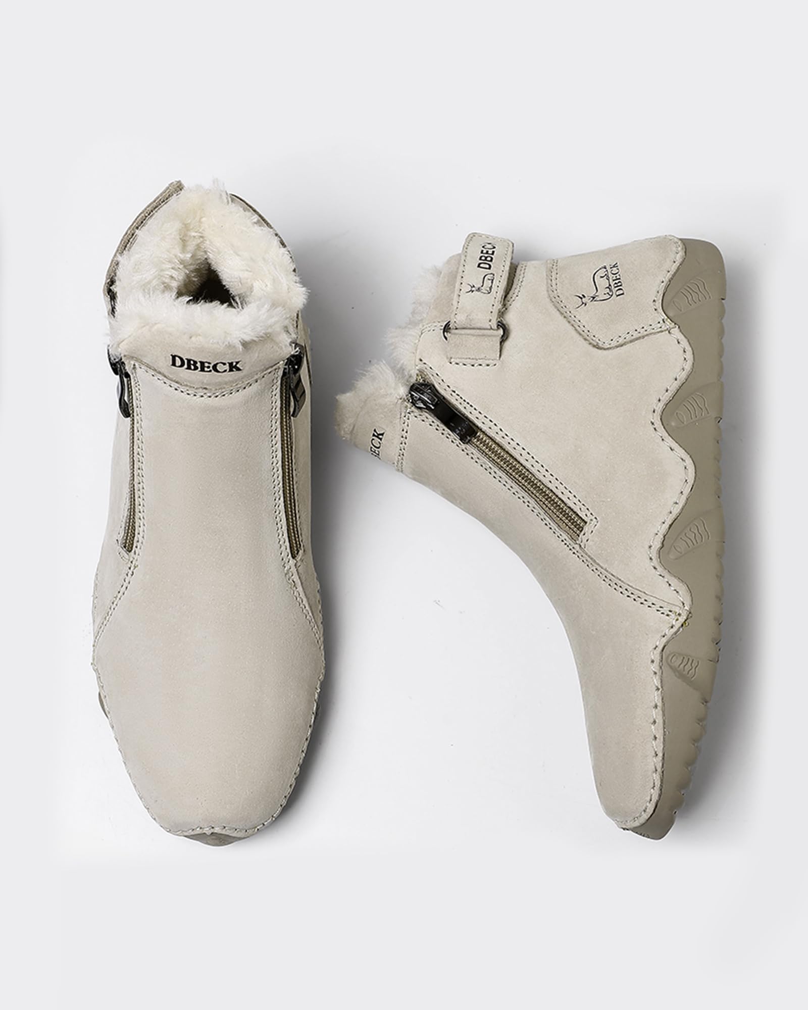 Climatelight Women's Waterproof Winter Snow Boots - Fleece Lined Suede Boots for Outdoor, Commuting & Driving | Warm Casual Shoes for Snowy Weather & Winter Activities