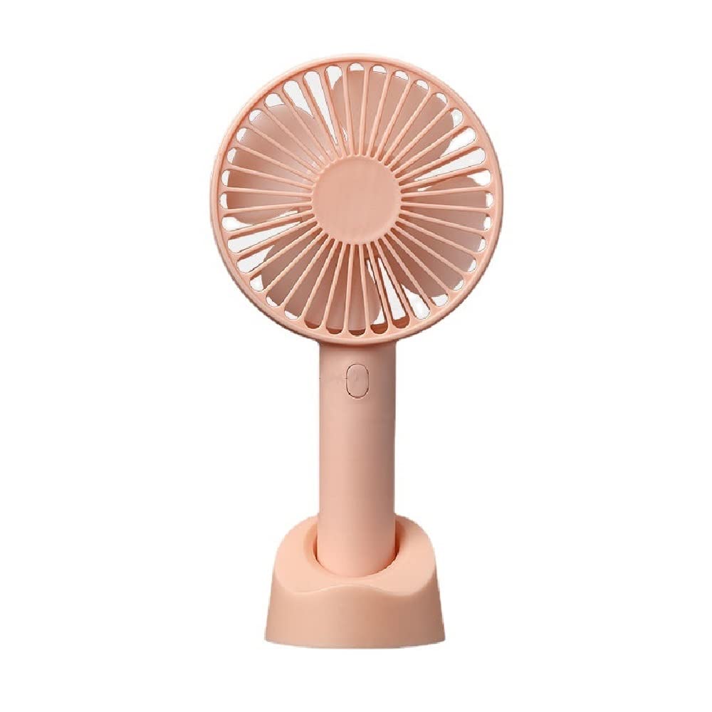 USB Mini Handheld Fan - Ultra Quiet Portable Personal Fan with Holder | Perfect for Outdoor, Office, Travel & Summer Use | Cute Small Cooling Fan for Desk, Car & Home