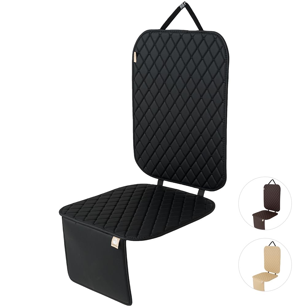 Waterproof Non-Slip Car Seat Cover Protector for Baby & Child Safety - Universal Fit for All Car Seats - Soft Comfortable Mat (Black) - Perfect for Travel, Daily Commute & Road Trips