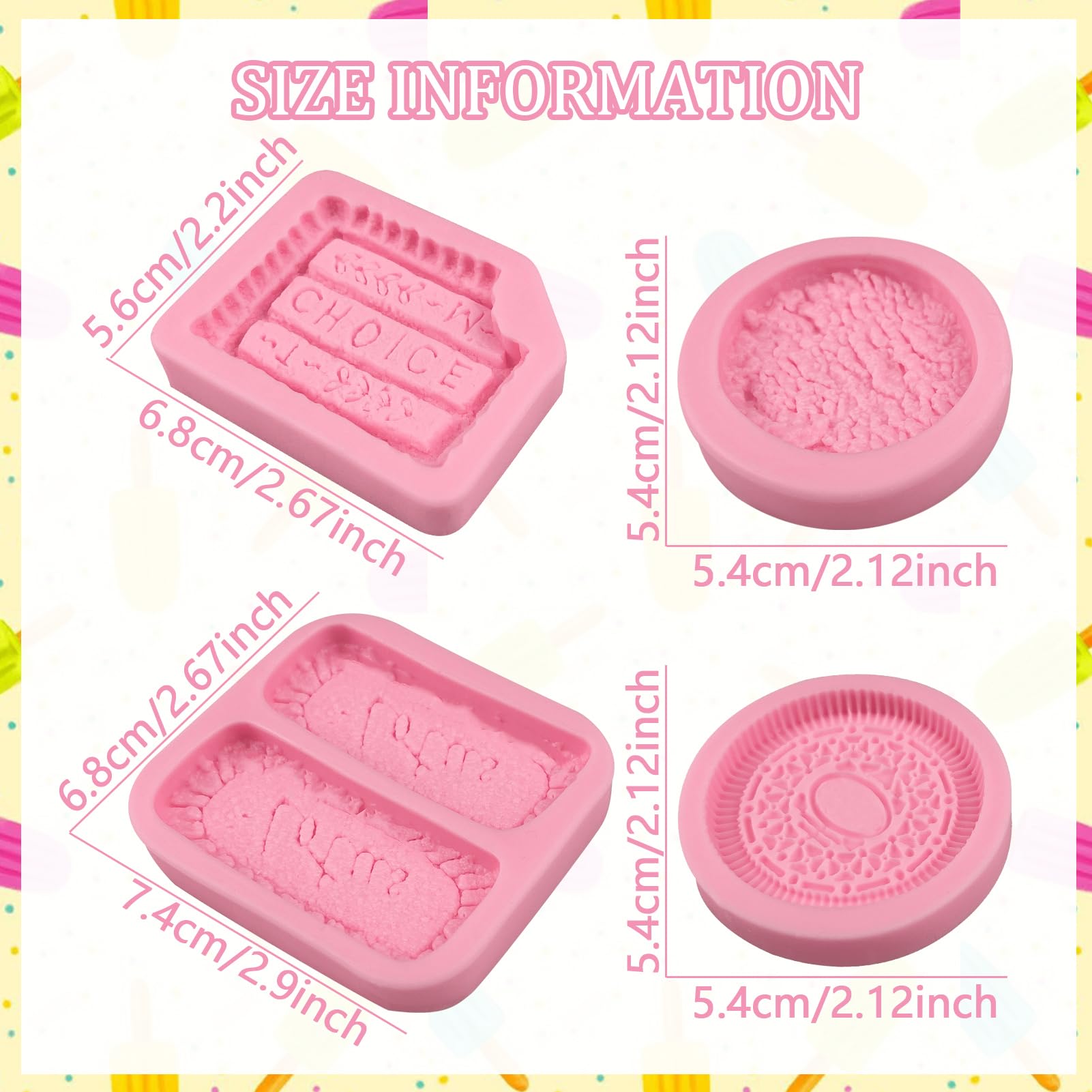 Premium Silicone Baking Molds for Biscuits, Cookies, Chocolate & Candy - Fondant Cake Decorating Tools for Cupcake Toppers, Buttercream Flowers, Dough, Plaster & Resin Crafts - Perfect for DIY Desserts, Party Treats & Home Baking Projects