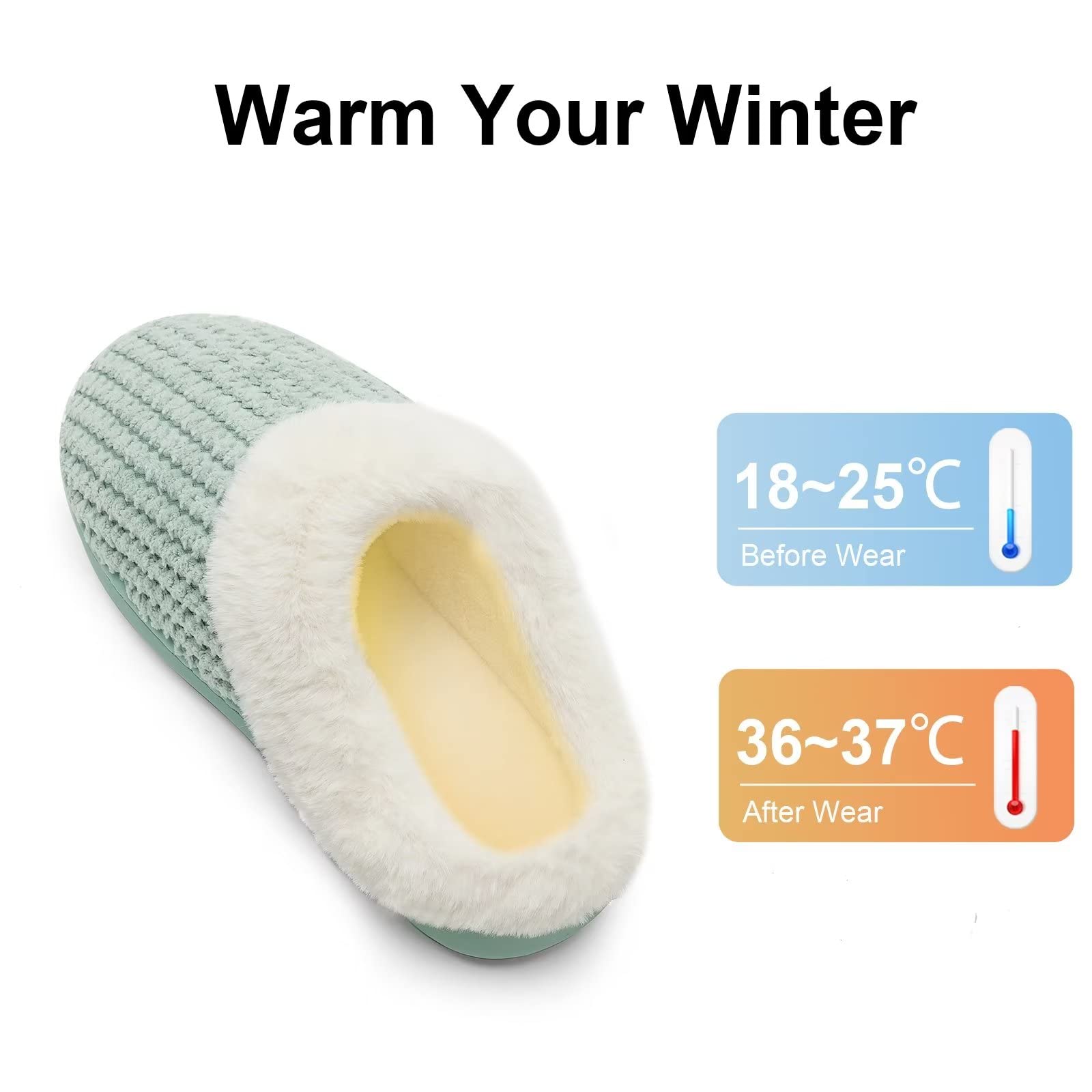 Women's Memory Foam House Slippers - Ultra Comfortable Non-Slip Indoor/Outdoor Slippers for Warmth & Coziness | Perfect for Home, Lounge, and Backyard Relaxation