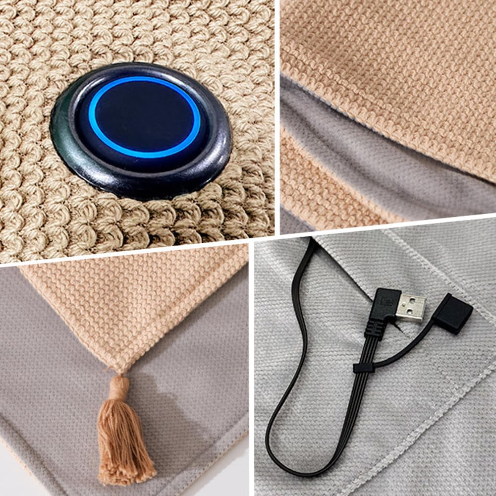 Portable USB Heated Blanket Shawl - 58