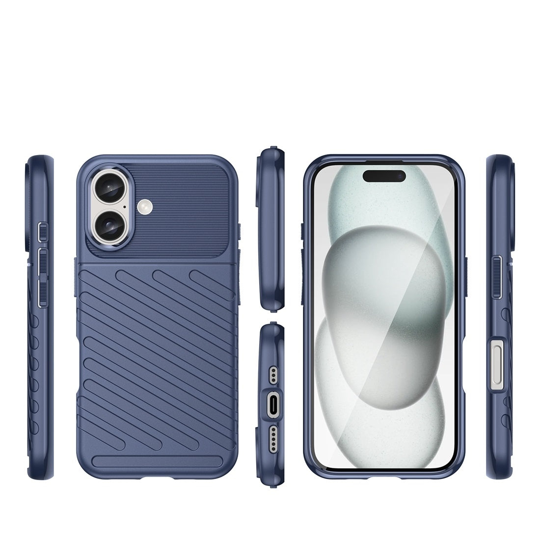 Shockproof Soft Case for iPhone 16 - Durable Flexible Protective Cover for Everyday Use, Outdoor Activities & Travel