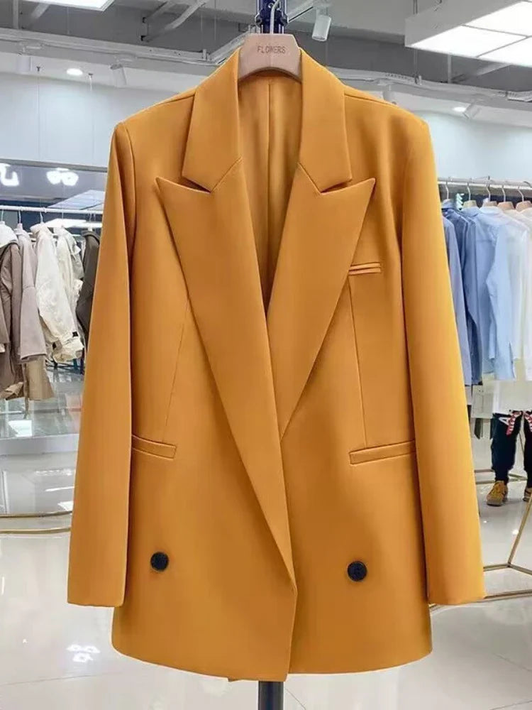 Stylish Women's Blazer Jacket - Office & Street Fashion Coat for Spring & Autumn | Chic Outerwear for Professional & Casual Wear