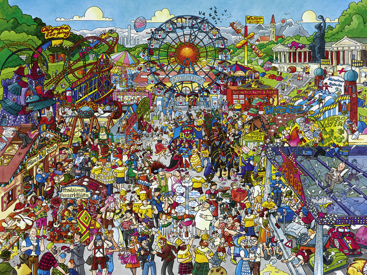 Heye 1500-Piece Oktoberfest Triangle Jigsaw Puzzle – Challenging Adult Puzzle for Home Decor & Relaxation