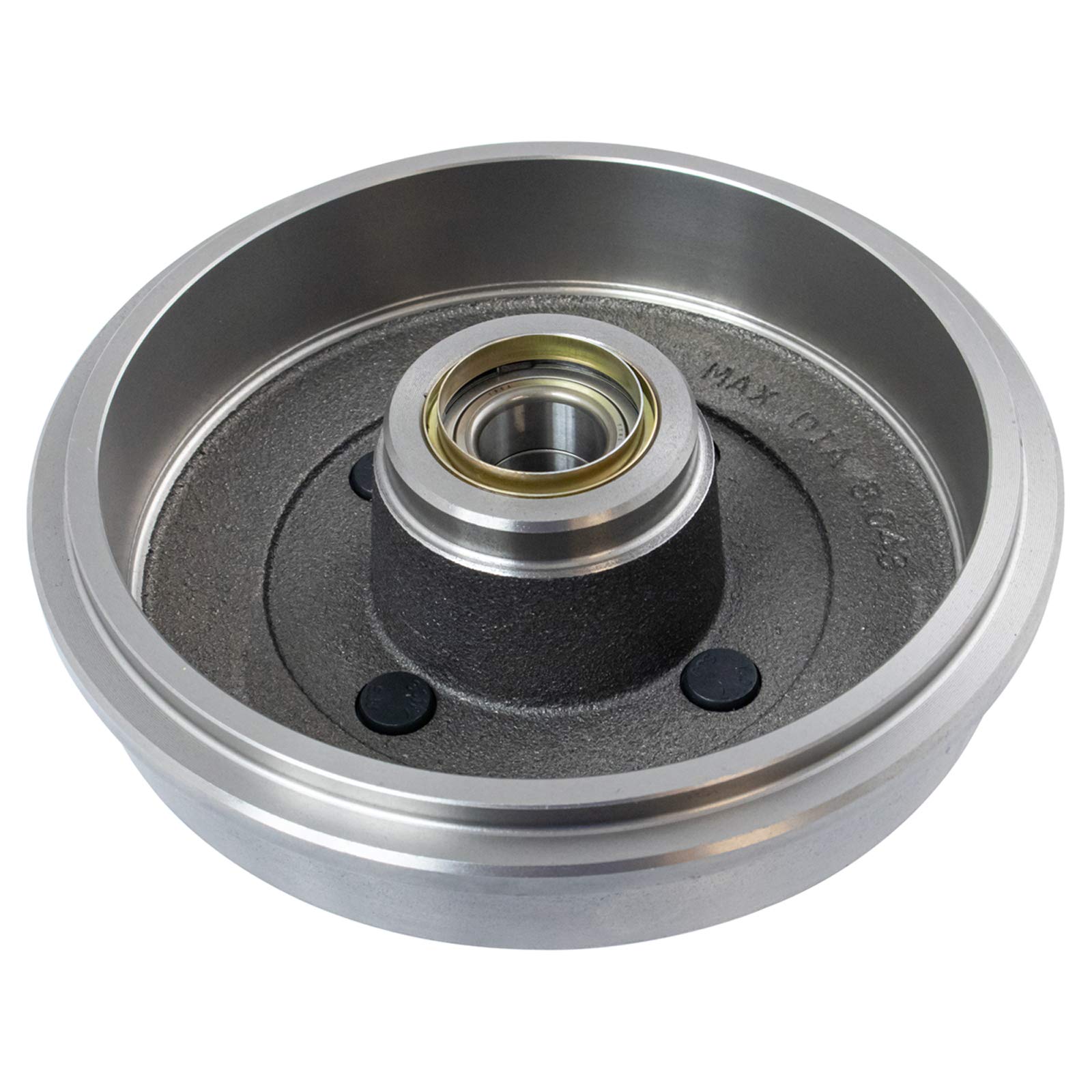 TRQ Rear Brake Drum Pair Set - Compatible with 2000-2008 Ford Focus - Durable Replacement for Smooth Braking Performance - Perfect for City Driving & Daily Commutes