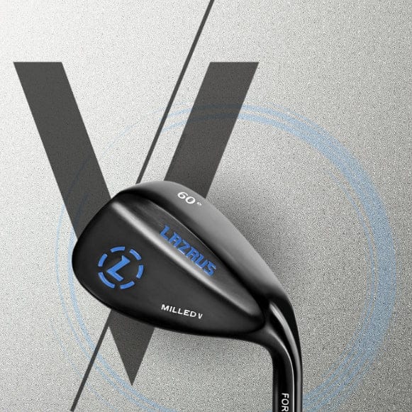 Lazrus Premium Milled V Wedges Golf Club Set - 52°, 56°, 60° Loft - Forged Wedges for Short Game & Bunker Shots - Perfect for Golfers Seeking Precision & Spin Control on the Course