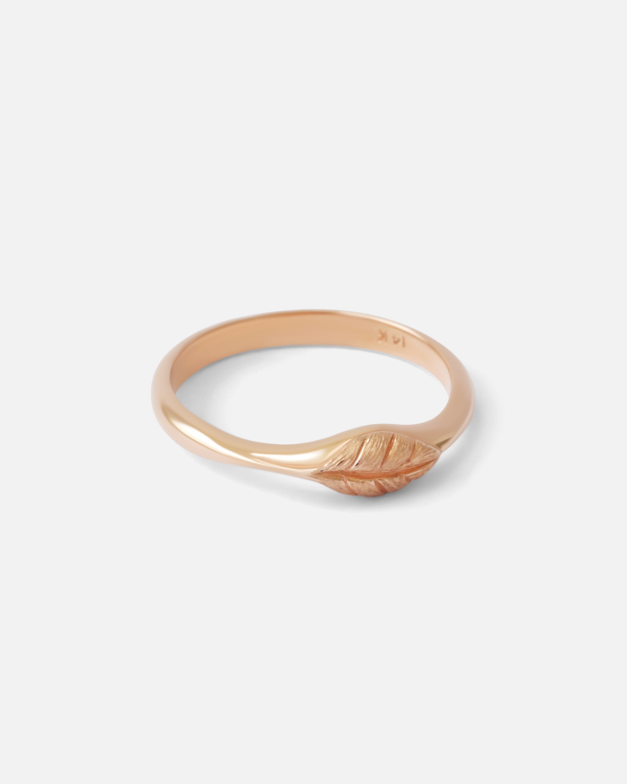 Single Leaf Stacker Ring - Elegant Minimalist Stackable Band for Women - Perfect for Everyday Wear, Layering & Gift Giving