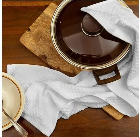 Embroidered Buzzy Bees Waffle Weave Cotton Kitchen Towels Set of 2 - Absorbent Dish Towels for Kitchen, Cafe & Home Decor - Perfect Housewarming Gift for Coffee Lovers & Bee Enthusiasts