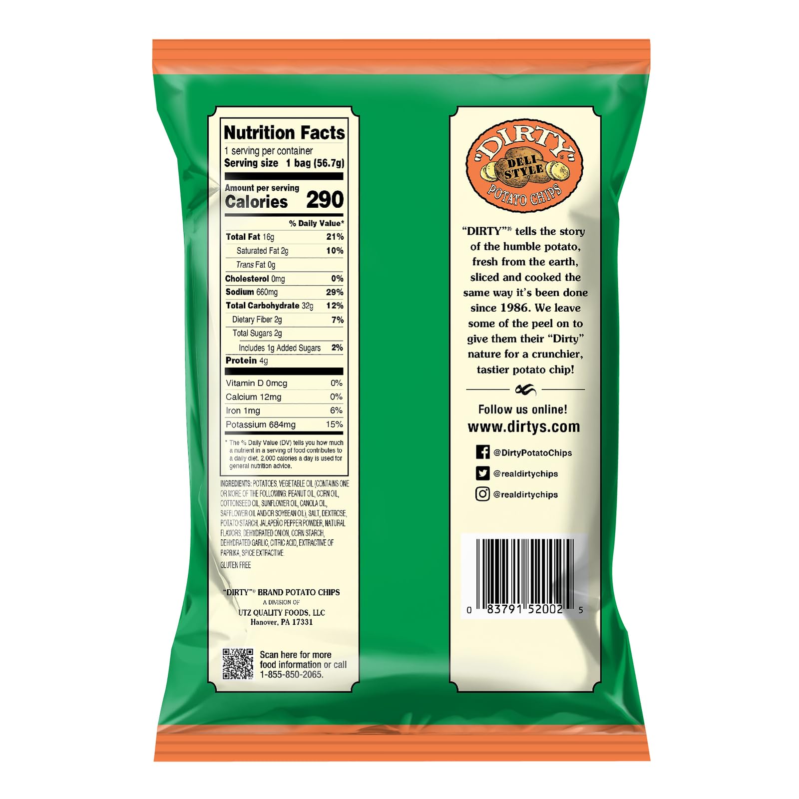 Spicy Jalapeno Dirty Chips - 2oz (Pack of 25) | Hot & Crunchy Snacks for Parties, Game Nights & Road Trips
