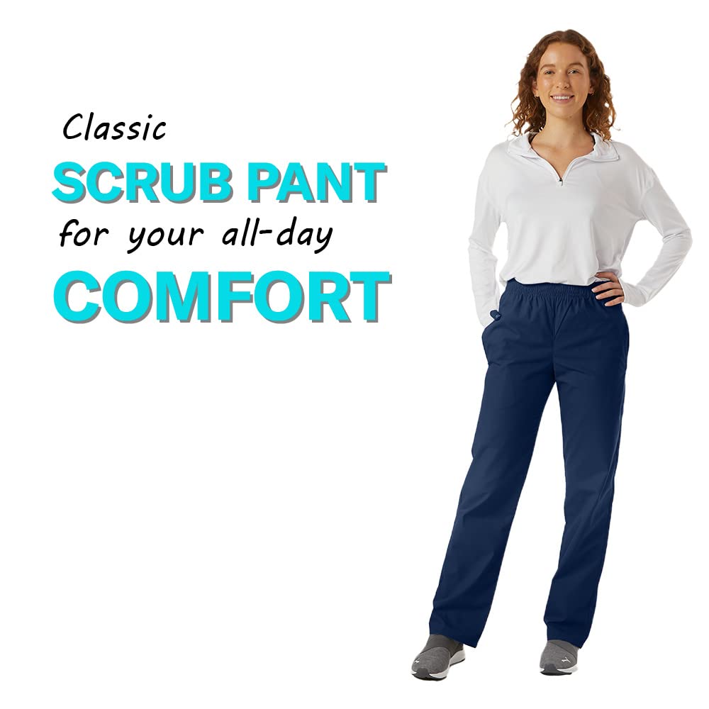 **Unisex Ultrasoft Classic Scrub Pants - Elastic Waist, Cargo Pockets for Medical Professionals & Healthcare Workers - Perfect for Hospitals, Clinics & Nursing**