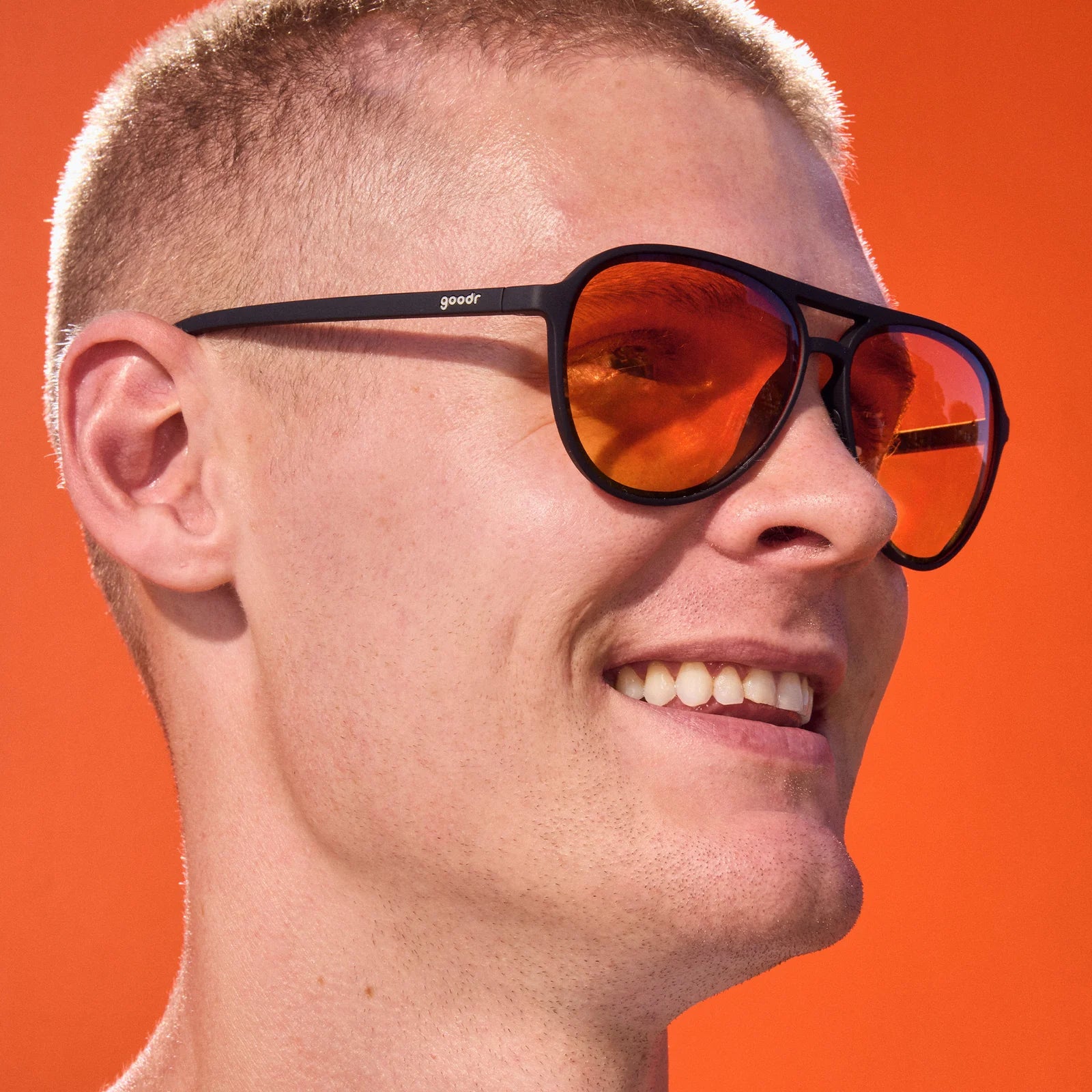Goodr Clear and Resin Danger Sunglasses - Polarized UV Protection for Running, Cycling & Outdoor Sports