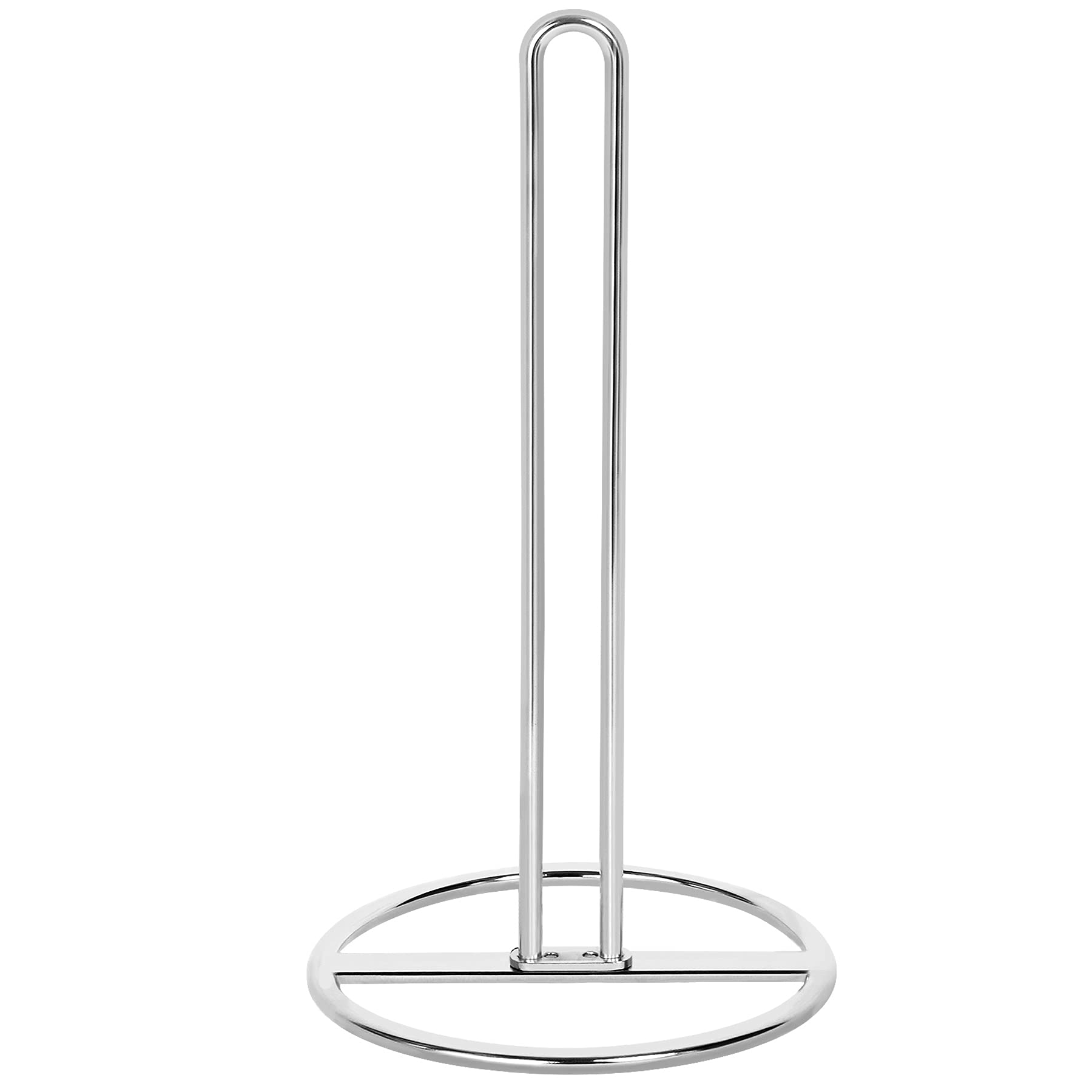 OBODING Countertop Paper Towel Holder - Stainless Steel Kitchen Towel Stand Organizer for Standard & Large Rolls | Perfect for Kitchen, Office, RV & Restaurant Use (Silver)