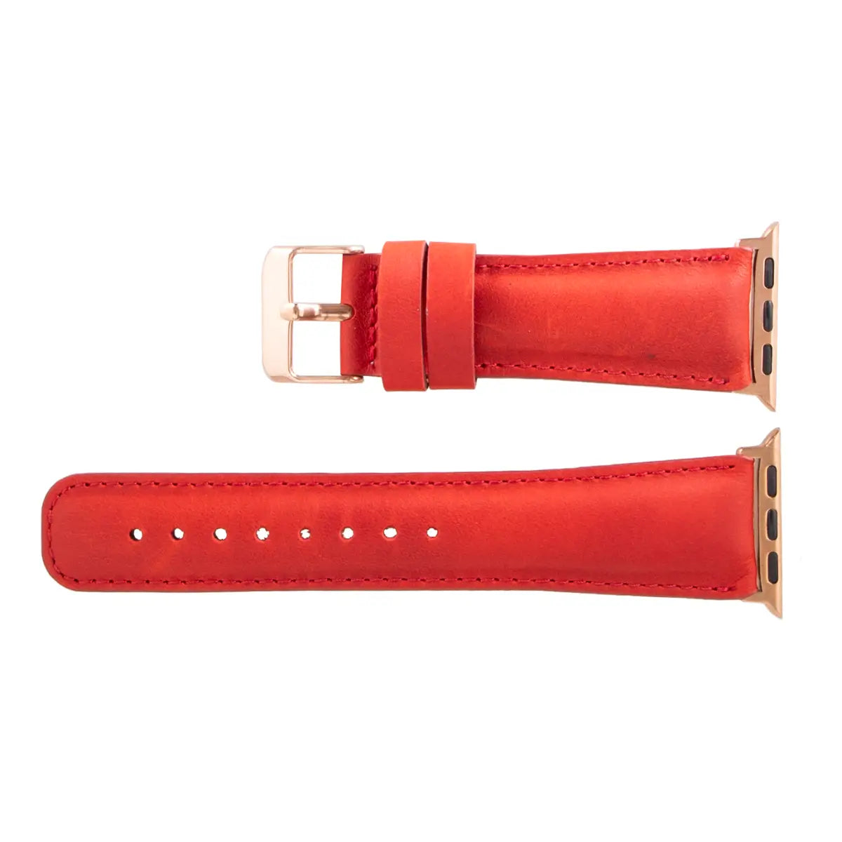 Premium Genuine Red Leather Apple Watch Band - Classic & Stylish for Men & Women - Perfect for Work, Gym & Everyday Wear
