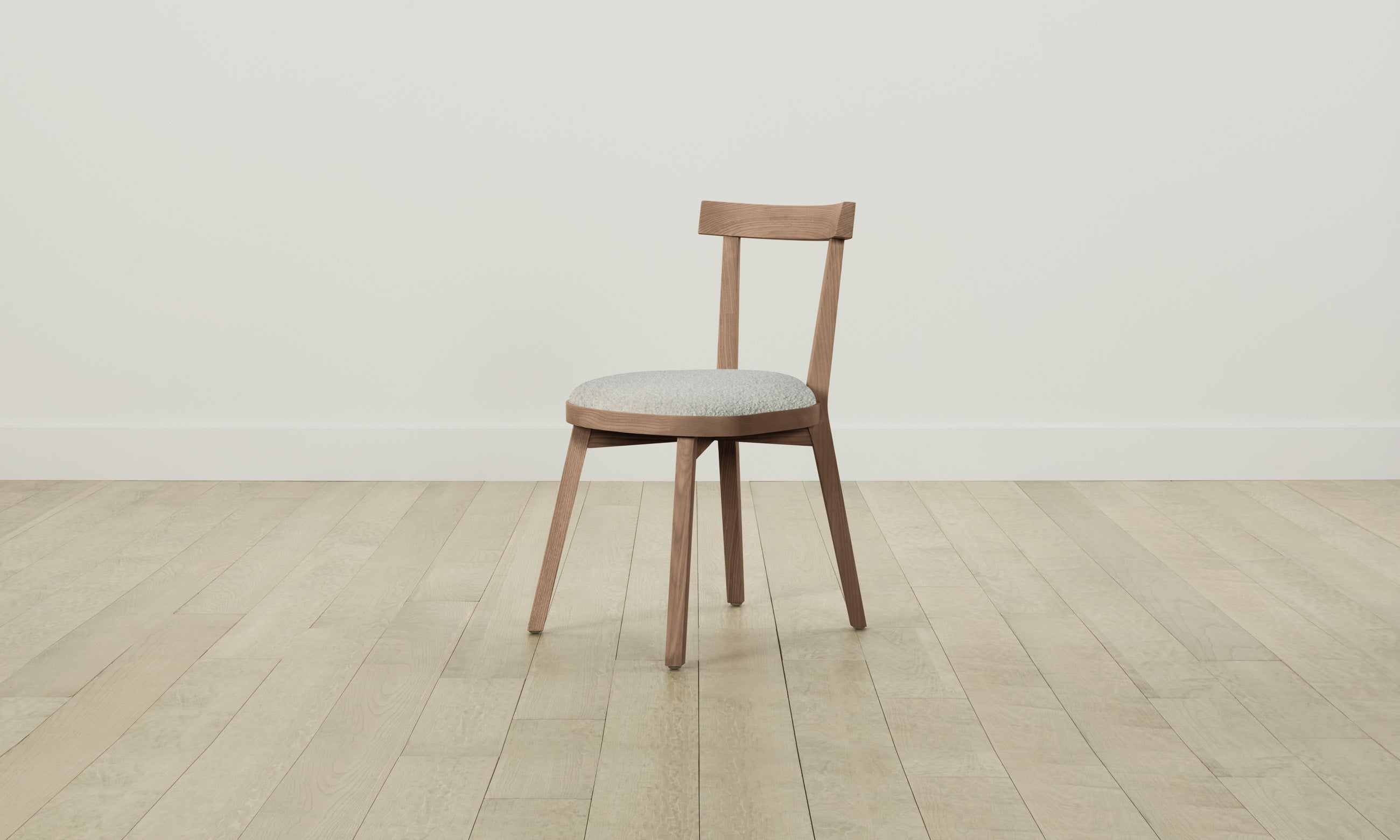 Allen Dining Chair - Modern Woolen Bouclé Upholstered Seat with Solid Wood Legs | Perfect for Kitchen, Dining Room & Home Office | Comfortable & Stylish Seating Solution