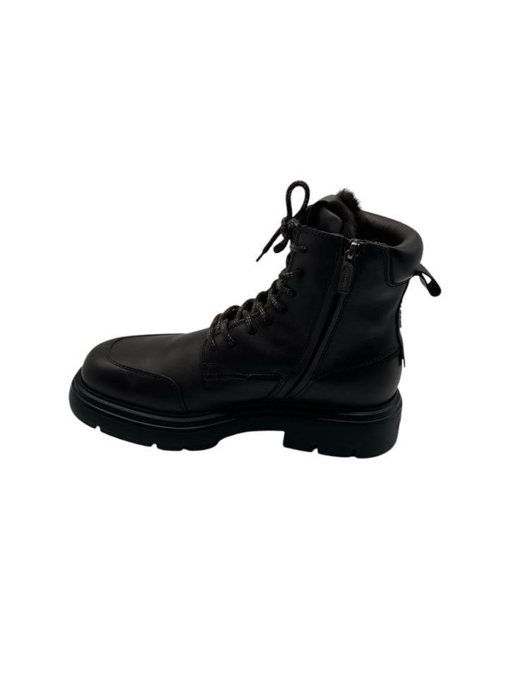 Ferragamo Maxi Tongue Combat Boots for Men | Size 8.5 (Fits US 9.5) | Premium Leather Military Boots for Casual Wear & Outdoor Adventures