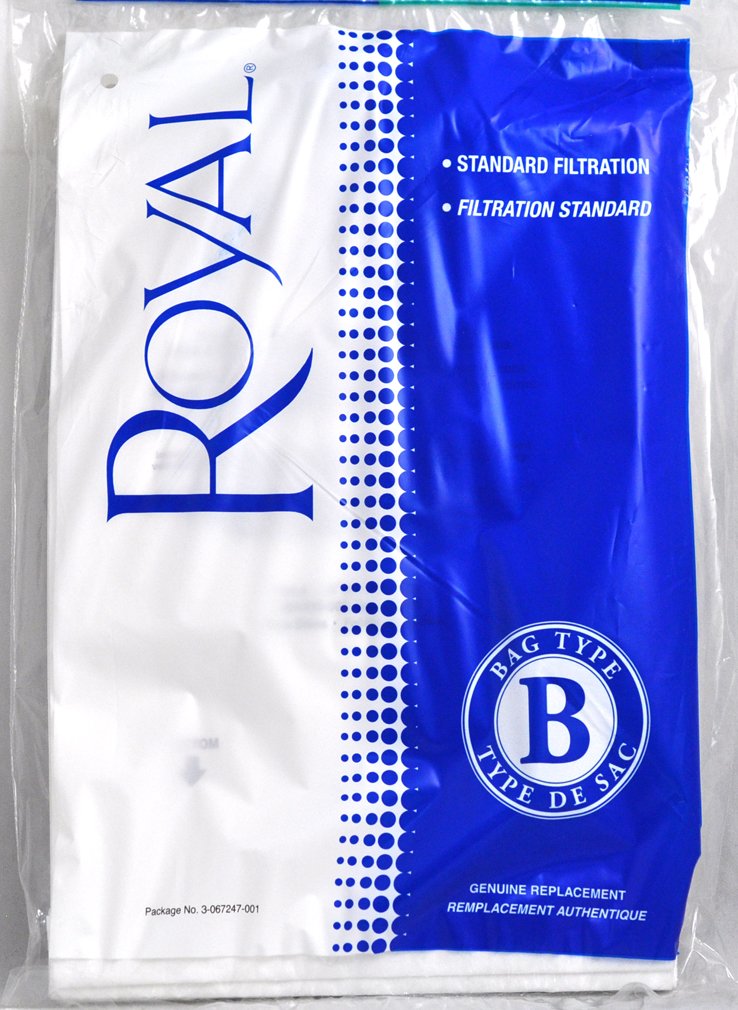 Royal Type B Metal Upright Vacuum Cleaner Bags 81-2401-04 - Replacement Bags for Royal Vacuum Cleaners - Perfect for Home, Office & Commercial Cleaning