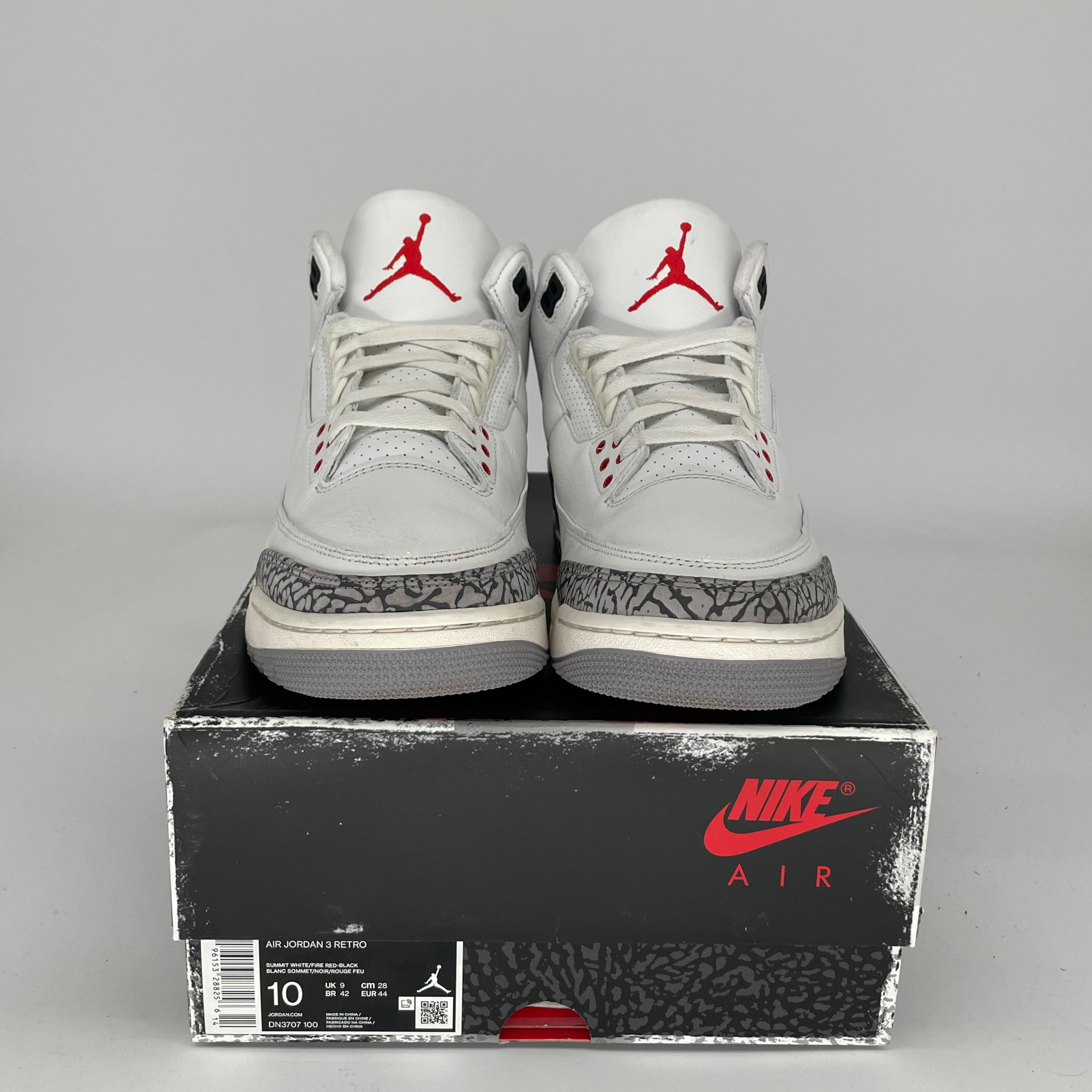 Original Air Jordan 3 White Cement Reimagined - Men's Size 10 (DN3707-100) | Retro Basketball Sneakers for Streetwear & Casual Outfits