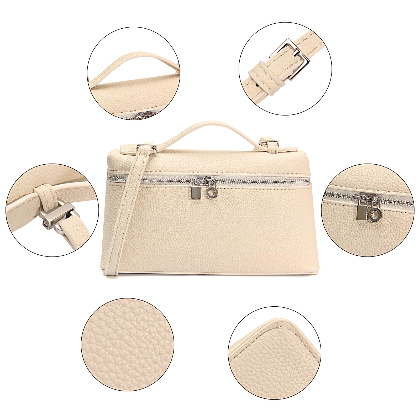 Stylish Women's Crossbody Bags with Detachable Strap - Small Top Handle Pouch Purse for Everyday Use, Travel & Shopping | Fashionable Shoulder Bag for Work & Outings