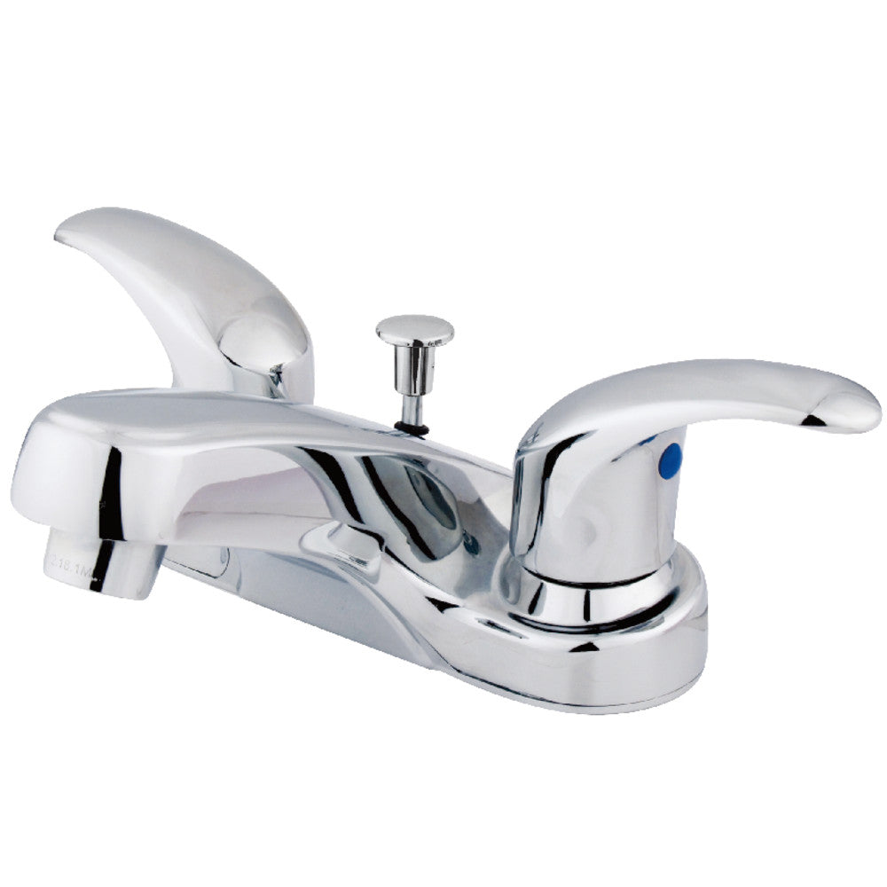 Kingston Brass KB6251LL 4-Inch Centerset Bathroom Faucet - Chrome Finish, Single Handle, Water-Saving Design for Vanity Sinks & Powder Rooms