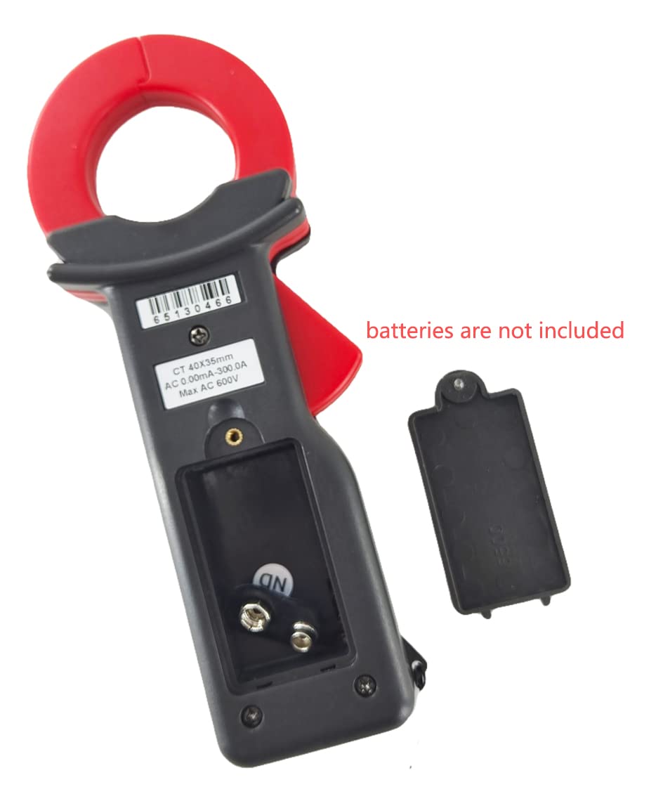 Digital Clamp Meter Leakage Current Tester - AC Clamp Ammeter with Data Storage (99 Groups), 0.000mA-300.00A Range - Perfect for Electrical Maintenance, HVAC Repair & Industrial Safety Testing