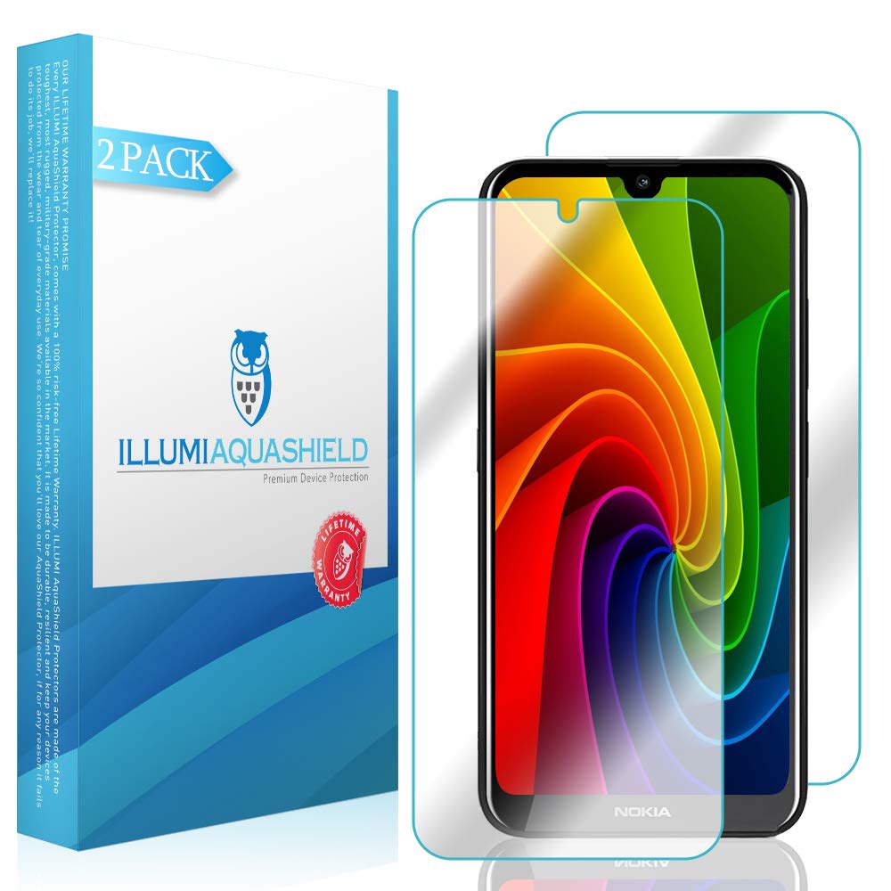 **ILLUMI AquaShield HD Clear TPU Screen Protector for Nokia 2.2 (TA-1179) - 2-Pack, Anti-Bubble, Front & Back Protection - Perfect for Daily Use & Outdoor Activities**