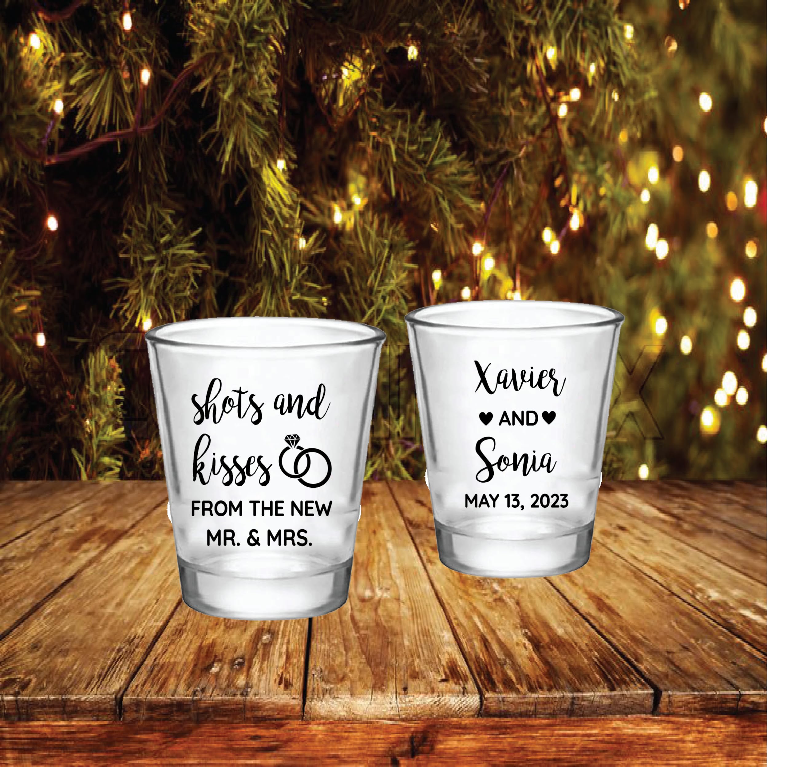 Personalized Glass Shot Glass Favors 1.75oz - Custom Engraved 