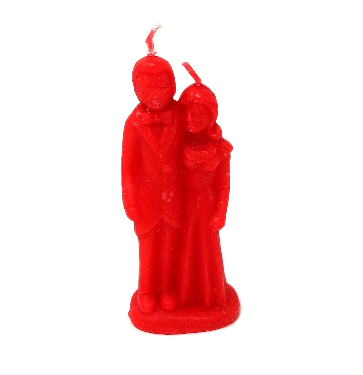 Red Marriage Couple Candle - Romantic Bride and Groom Wedding Decoration for Ceremony, Vow Renewal & Anniversary Celebrations - Perfect for Wedding Centerpieces, Reception Decor and Gift Giving
