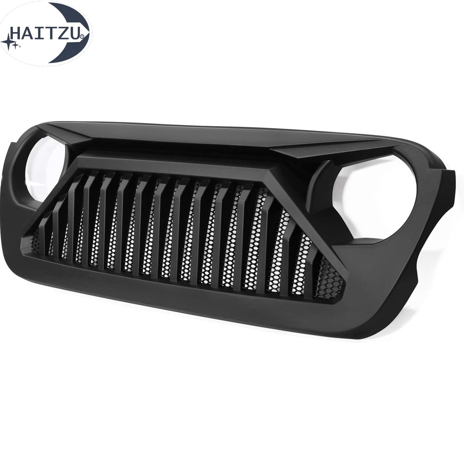 Jeep Wrangler JL JLU JT 2018-2022 & Gladiator Angry Vader Front Grille Replacement - Compatible with Unlimited, Rubicon, Sahara, Sport Models | Durable Aftermarket Grill Upgrade for Off-Road & Custom Look