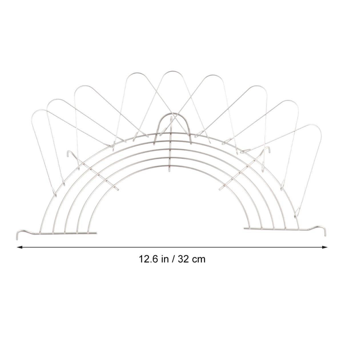 Hemoton 2-Piece Stainless Steel Tempura Rack Set - 32cm Silver Oil Drainer Rack for Deep Frying, Perfect for Tempura, Fried Chicken, Donuts & More - Ideal for Home Kitchens & Restaurants