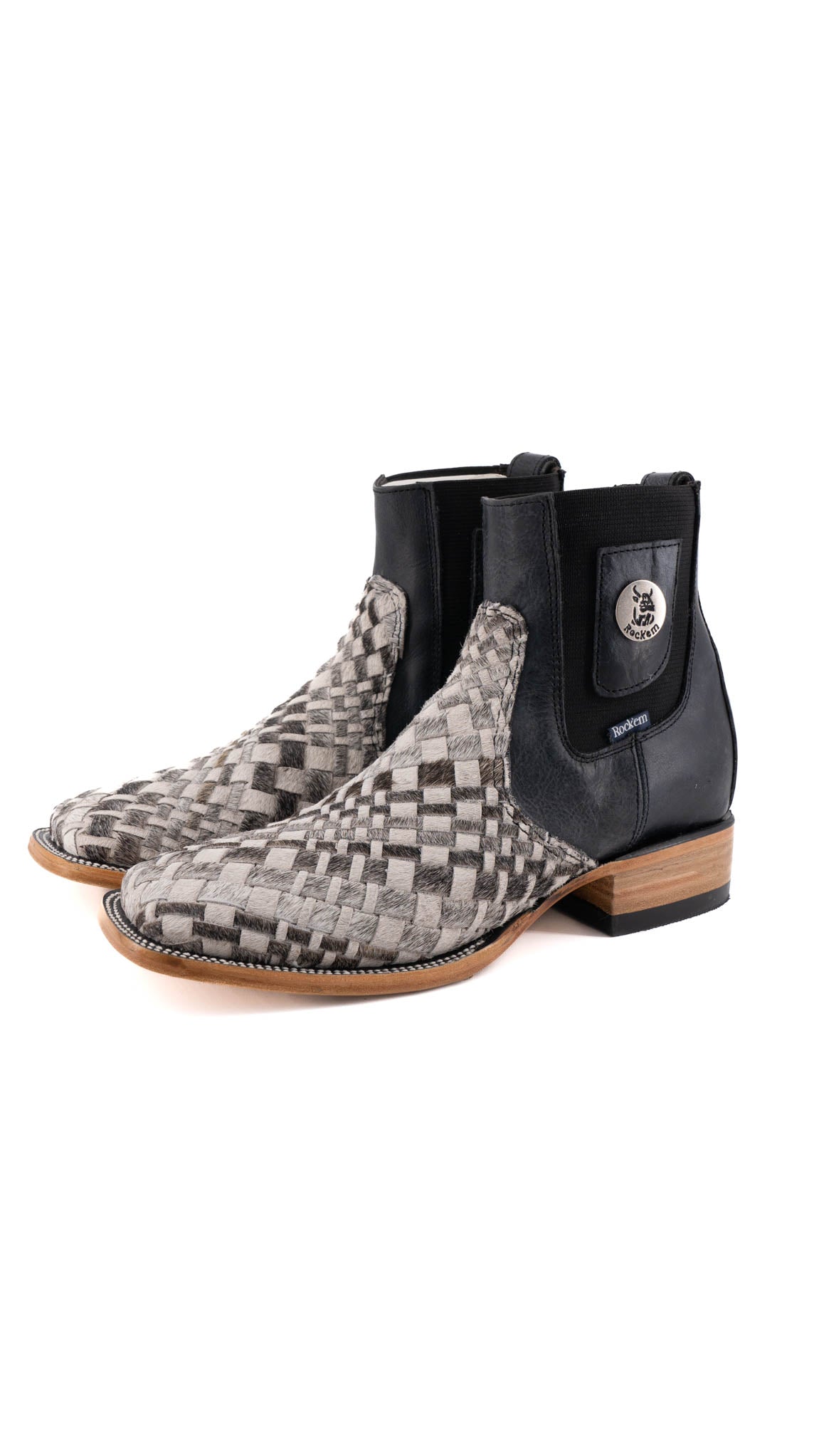 Men's Genuine Cowhide Leather Boots Size 6 - Square Toe Western Style JJ3 - Durable Work Boots for Ranch, Riding & Outdoor Activities