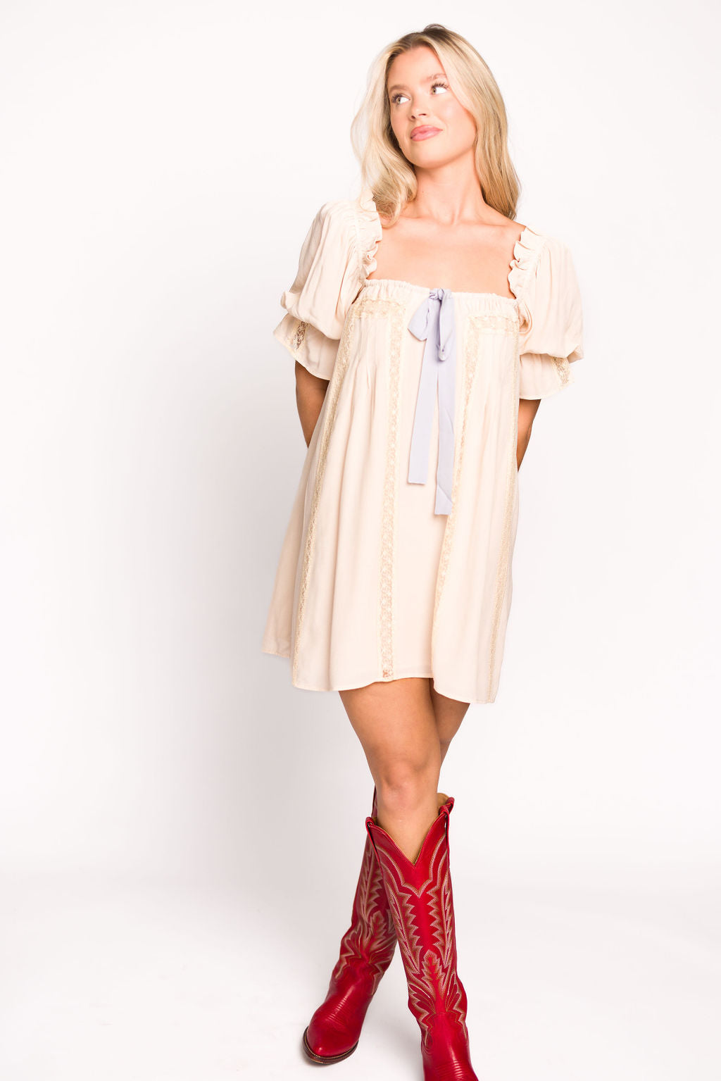 Vintage-Inspired Mini Dress in Dove Gray - Elegant & Timeless Heirloom Style for Women | Perfect for Weddings, Parties & Special Occasions