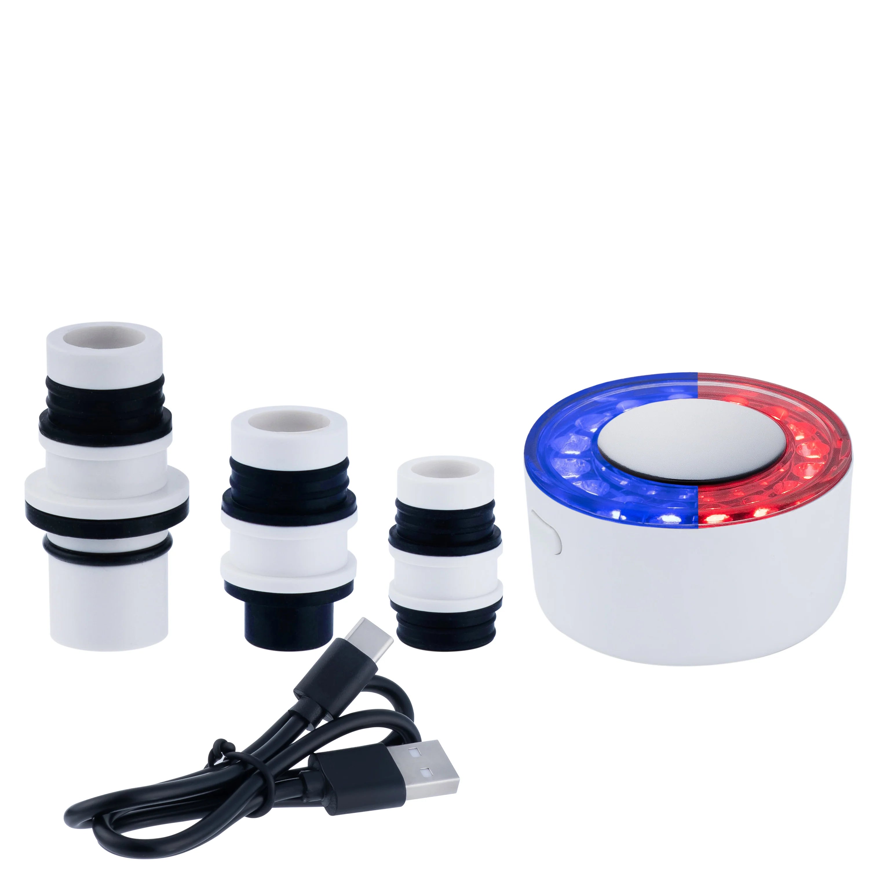 Deep Tissue Massage Gun with 6 Interchangeable Heads & Red/Blue Light Therapy - Relieve Muscle Pain, Soreness & Tension for Athletes, Gym Lovers & Office Workers