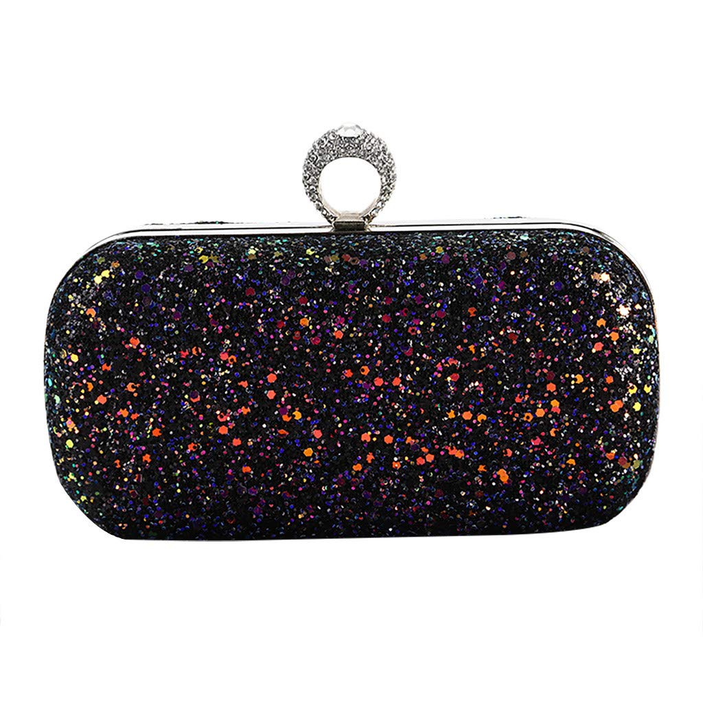 Stylish Women's Evening Handbag - Fashionable Party Clutch with Adjustable Shoulder Strap, Large Capacity Crossbody Bag for Night Out (Black, One Size) | Perfect for Weddings, Cocktail Parties & Special Occasions
