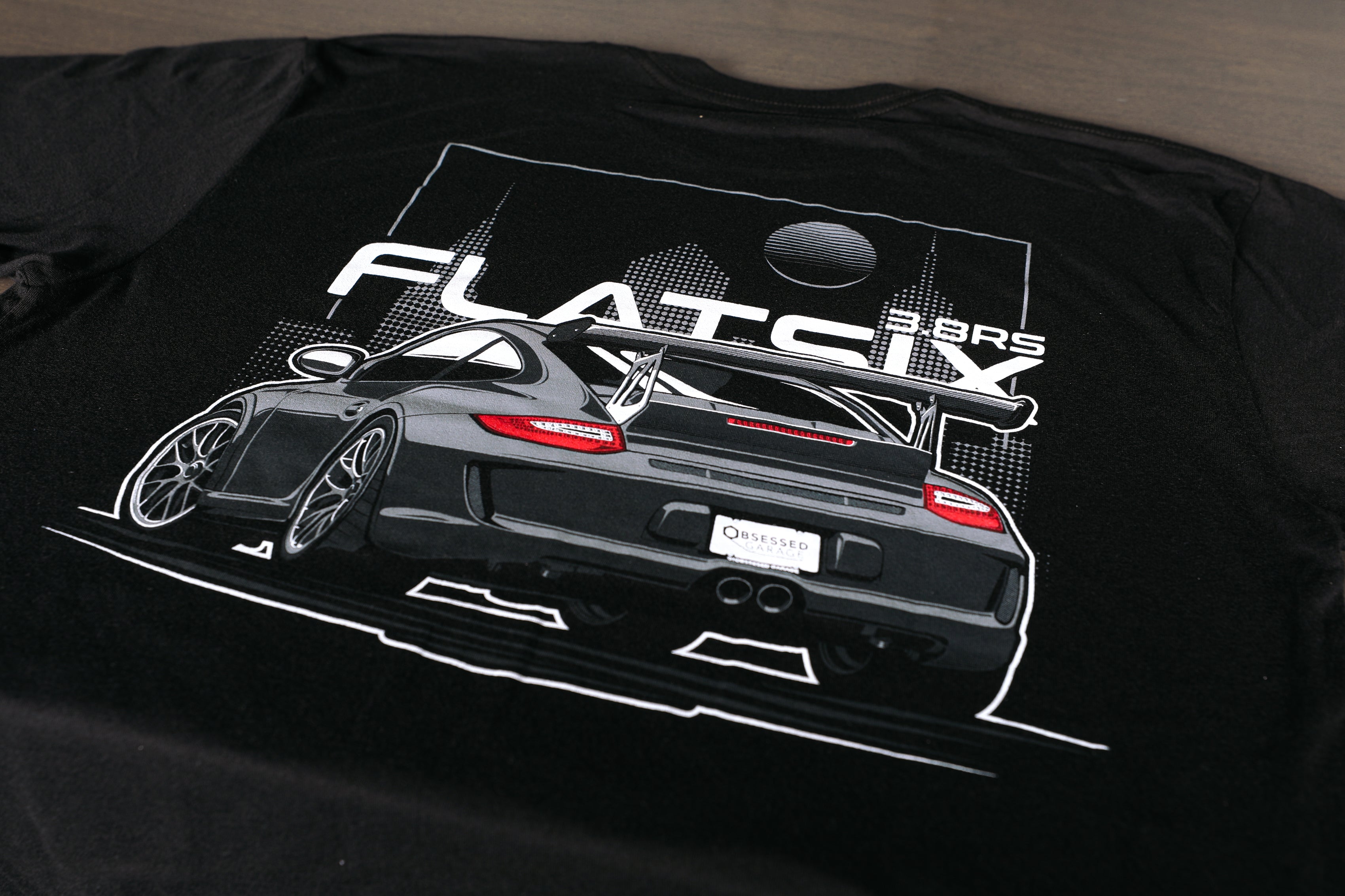 Flat Six Graphic Tee - Premium Cotton T-Shirt for Car Enthusiasts - Perfect for Casual Wear, Car Shows, and Gifts