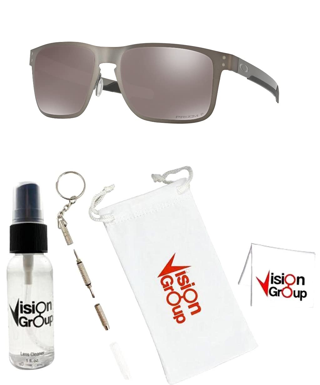 Oakley OO4123 Holbrook Metal Sunglasses with Premium Lens & Case - UV Protection, Polarized, Lightweight for Men & Women - Perfect for Driving, Running, Outdoor Sports
