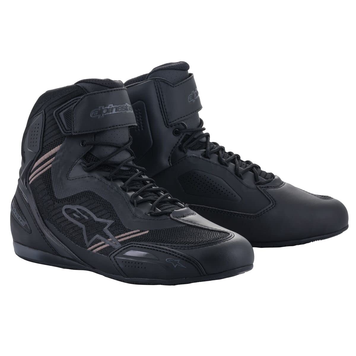 Alpinestars Faster 3 Rideknit Motorcycle Shoes - Size 11.5 | Black/Black | Durable & Comfortable for Street Riding & Racing