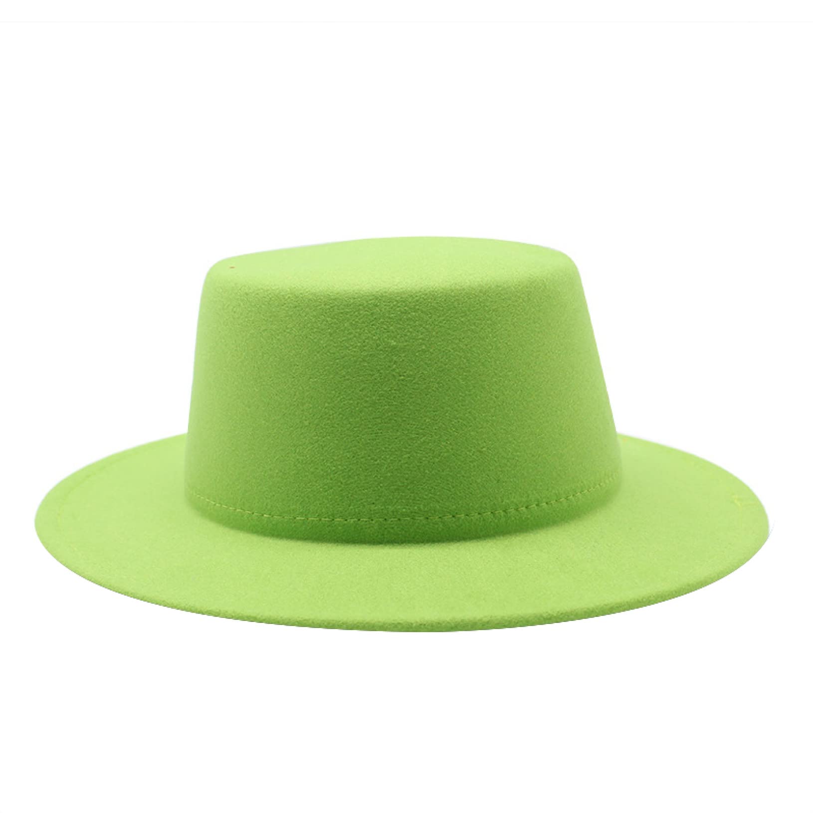 Stylish Wide Brim Fedora Hat for Women & Men - Wool Felt Flat Top Boater Cap - Perfect for Jazz, Panama, and Fashion Outfits (Weddings, Parties, Daily Wear)