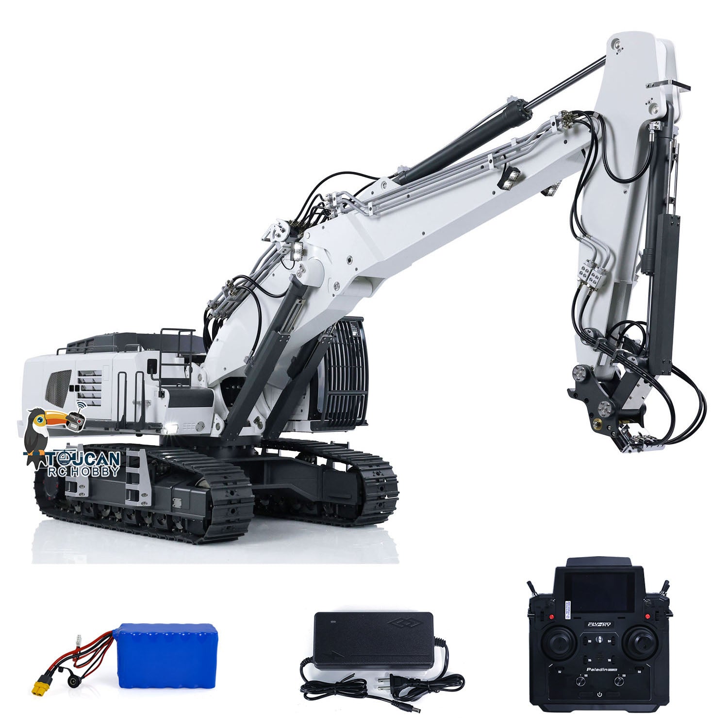 1/14 Scale K970 301 RC Hydraulic Excavator Toy - Ready to Run Remote Control Digger Model with Painted Assembly (Ideal for Construction Enthusiasts & Kids Outdoor Play)