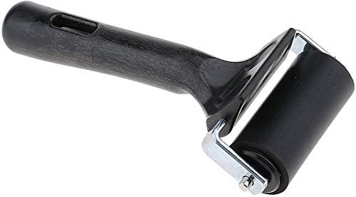 6cm Rubber Brayer Roller for Printmaking, Ink Stamping & DIY Crafts - Perfect for Linocut, Block Printing & Art Projects